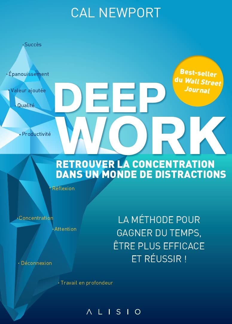 Couverture du livre Deep Work – Retrouver la concentration dans un monde de distractions de Cal Newport