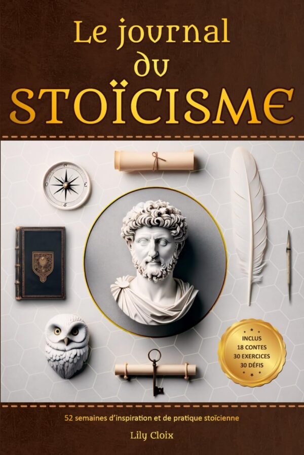 Couverture du livre Le Journal du Stoïcisme en 52 semaines – Exercices, récits et défis pratiques pour cultiver sérénité et sagesse