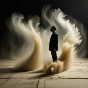 Stoic wisdom symbolizing inner direction and clarity despite external instability