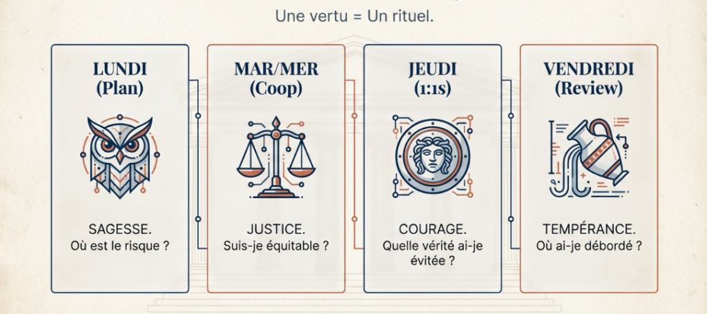 4 vertus dans sa semaine