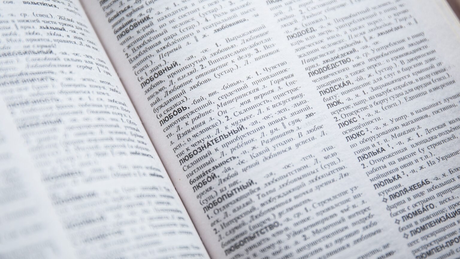 Livres et dictionnaires ouverts, travail de traduction