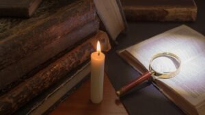 Vieux livres et loupe, choisir une traduction du Manuel d'Epictete